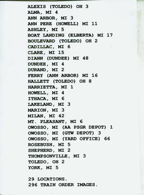 ANN ARBOR RAILROAD SYSTEM TRAIN ORDERS  (296)  SYSTEMWIDE 1898-1980  CD!!