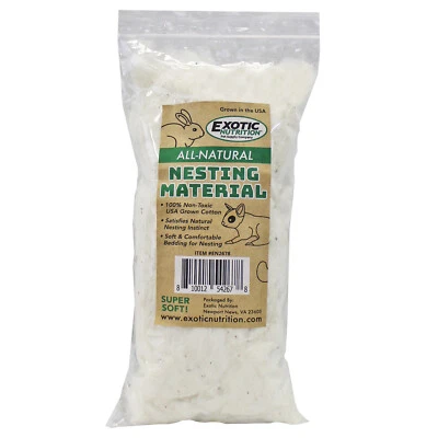 EXOTIC NUTRITION All-Natural Nesting Material 4 oz. - Sugar Glider, Squirrel, Rabbit, Hamster
