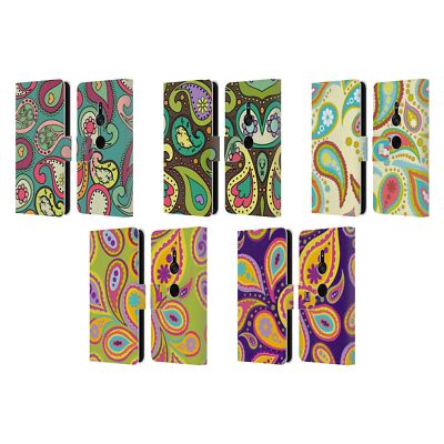 HEAD CASE DESIGNS PAISLEY PATTERNS LEATHER BOOK WALLET CASE FOR SONY PHONES 1