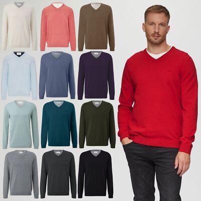 S.OLIVER Herren Pullover Strickpullover langarm V-Ausschnitt verschiedene Farben