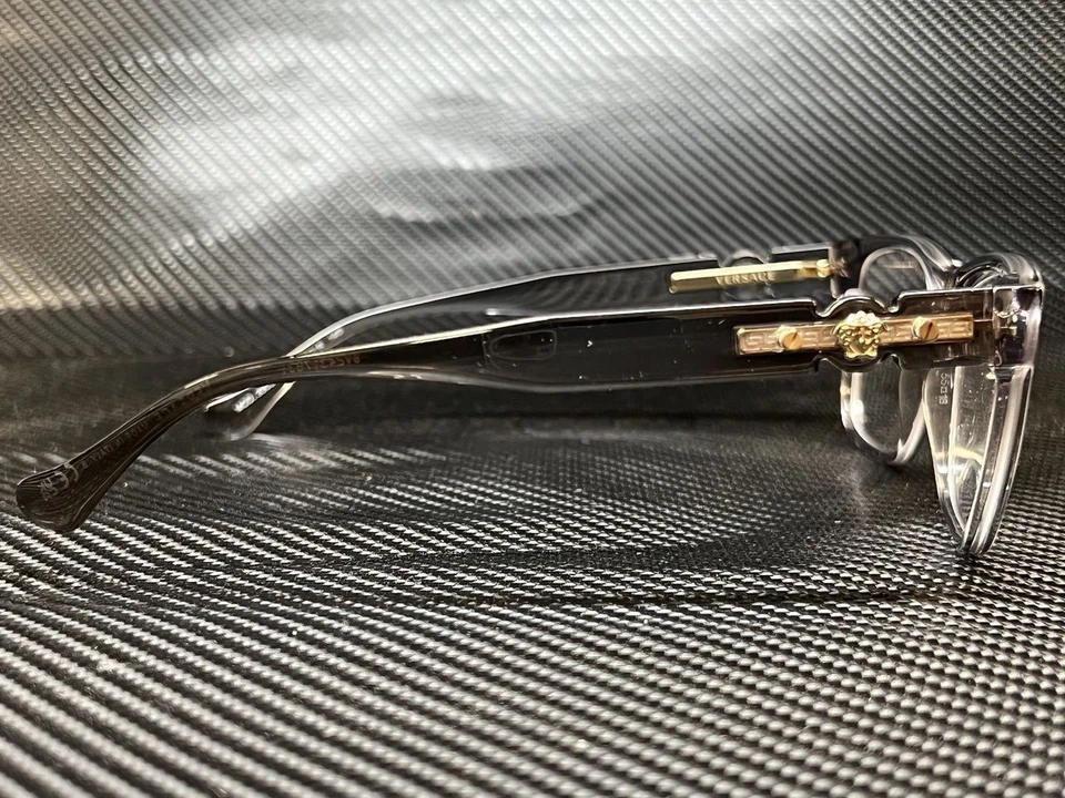 Anteojos para hombre VERSACE VE3303 593 gris transparente rectangular 55 mm Foto 3 de 4