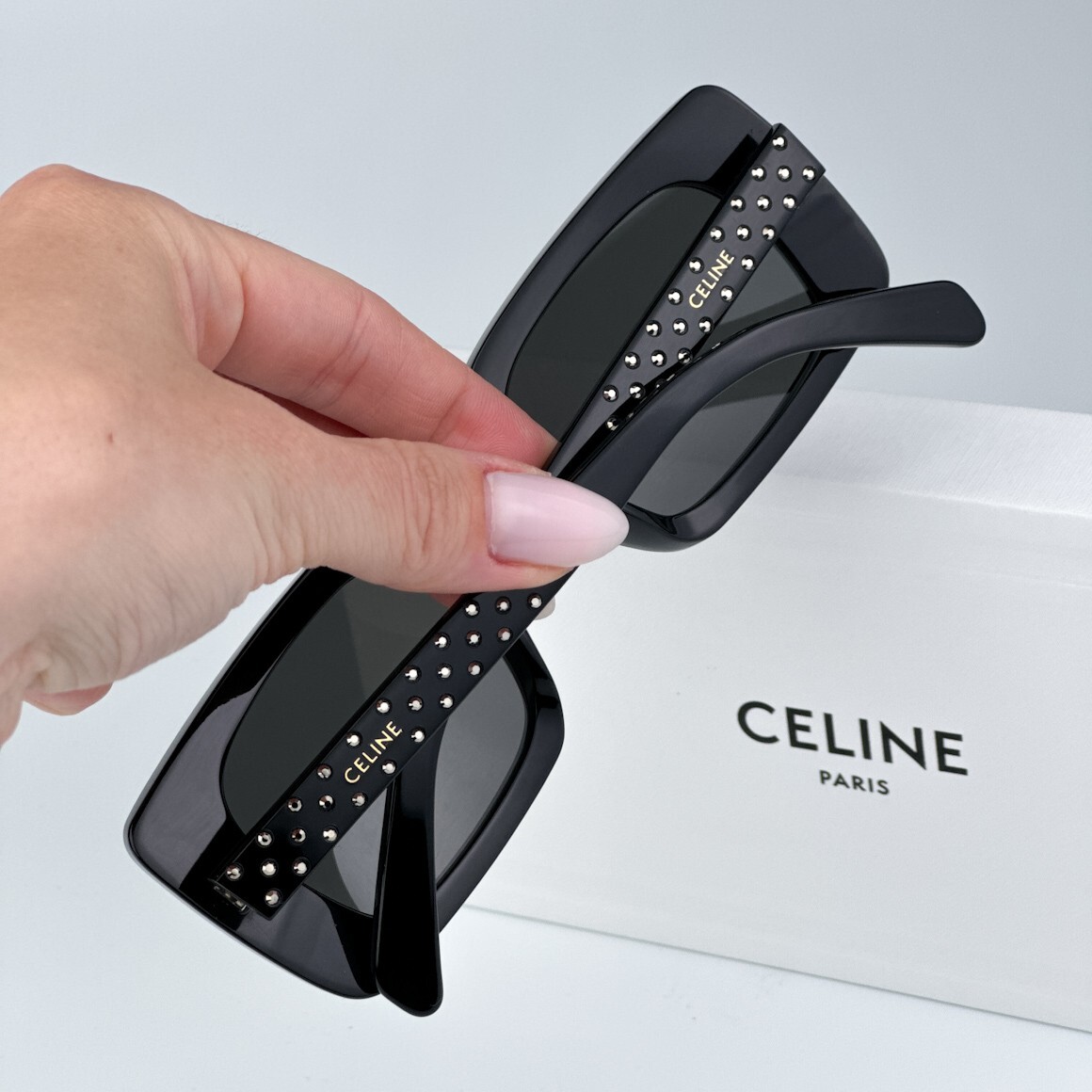 Celine Women Sunglasses Shiny Black Grey CL4213IS 01A  display picture 1