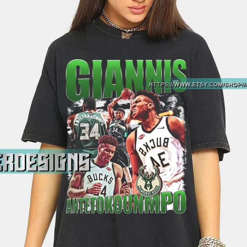 Giannis Antetokounmpo Shirt Merchandise Professional Players 