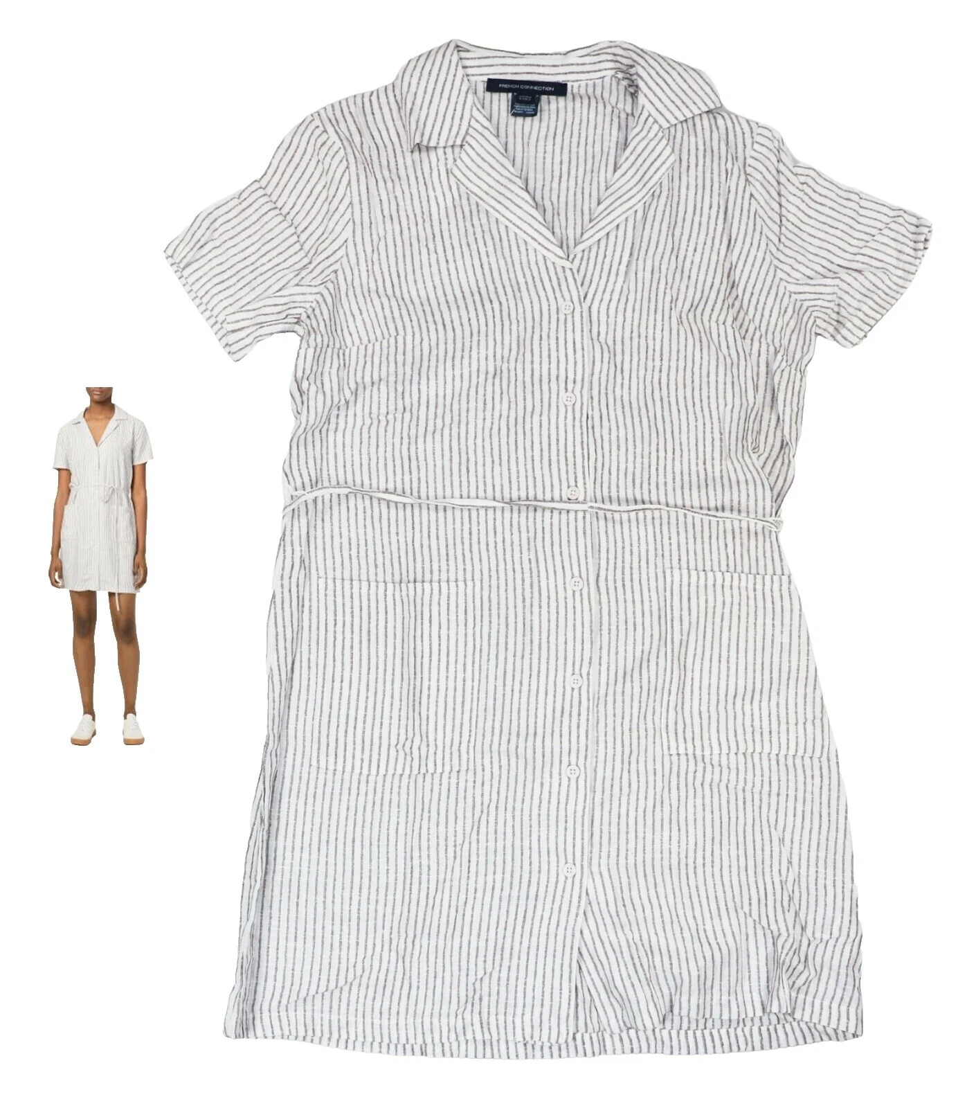 Vestidos de rayas de algodón French Connection para Mujeres