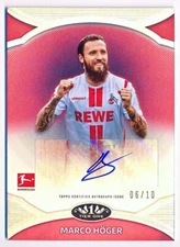 2020-21 Tier One Bundesliga Marco Hoger Prime Performers Red Auto #PP-MH (06/10)