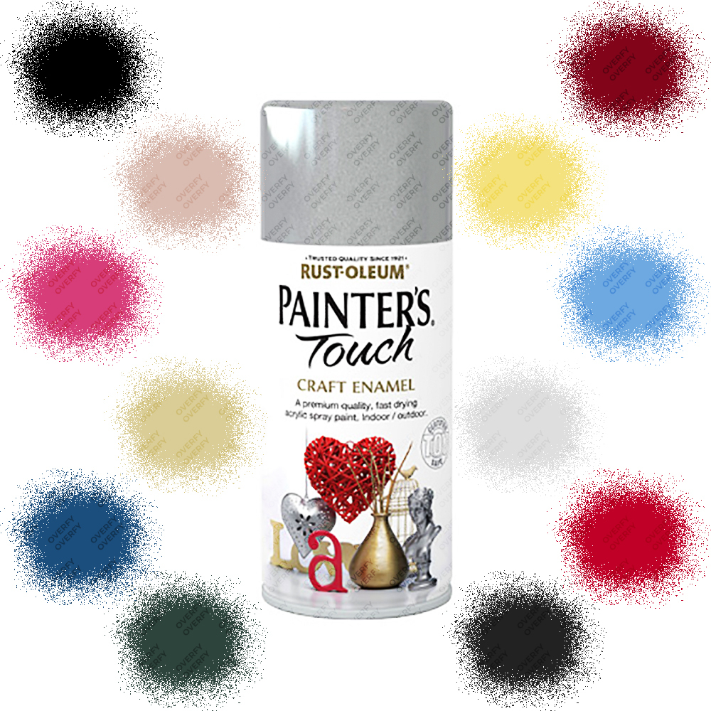 x1 RustOleum Painter's Touch Craft Enamel Spray Paint Black Gloss