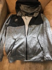 Umbro Boy's 16/18 X-Large Full Zip Hoodie Jacket with Pouch Pocket