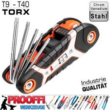 TORX Stift Schlüssel T-Profil Schraubendreher Set Fahrrad Werkzeug T9 - T40