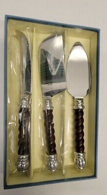 REED & BARTON HALO 3 PIECE CHEESE SERVING SET NEW IN BOX