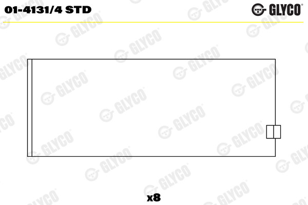 ピカ GLYCO 01-4131/4 STD Big End Bearings for ,BAW,BEDFORD,C.A.M