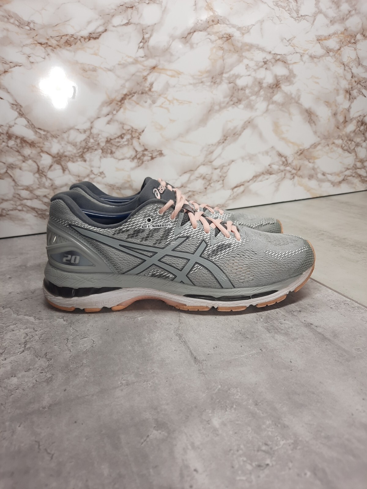 ASICS GEL NIMBUS 20 Women's Athletic Running Shoes Medium Gray