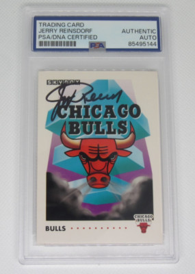 Jerry Reinsdorf Chicago Bulls  owner signed autographed PSA DNA authentic NBA