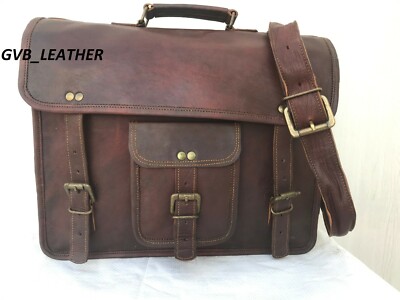 18 '' Herren Original Vintage Leder Bemerkenswerte Laptop-Tasche Business Tasche