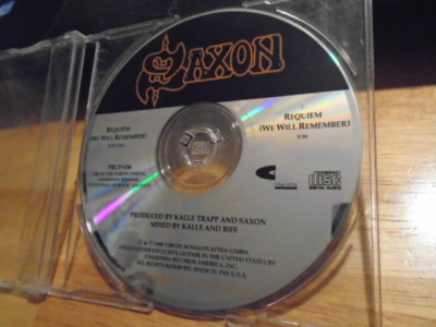 RARE PROMO Saxon CD sngle Requiem (We Will Remember) metal Fastway Oliver/Dawson