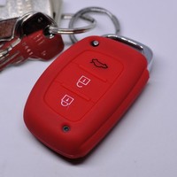 Auto SchlüSsel Silikon Schutz HüLle Rot FüR Hyundai KIA KlappschlüSsel Key Cover