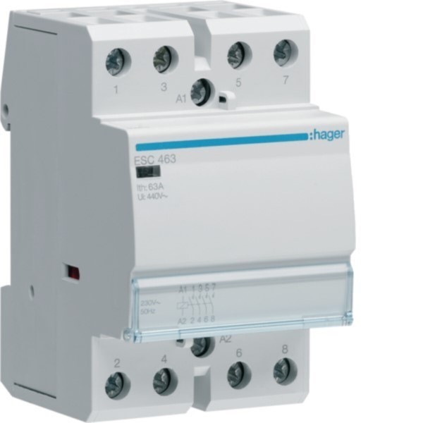 Hager Schütz ESC463 Schalter Steckdose Reiheneinbau InstallationsschüTz-image