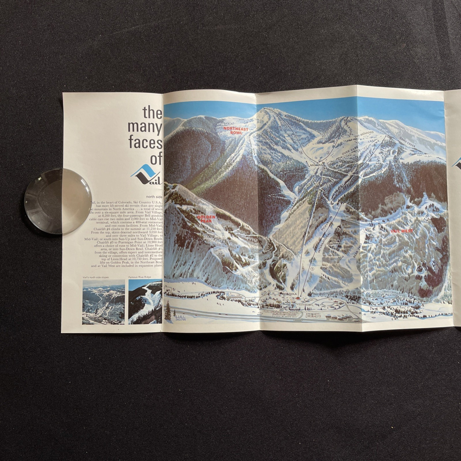 1970's VAIL MOUNTAIN Ski Resort Brochure Trail Map Skiers Guide Colorado skiing