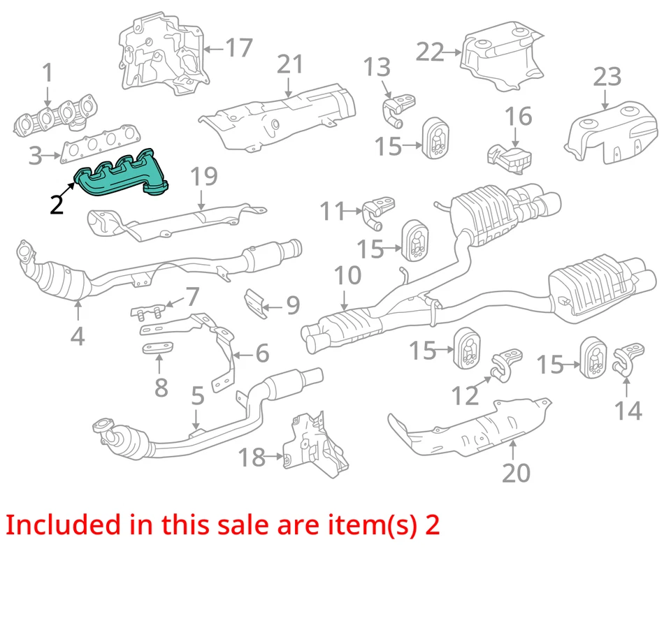 Colector de escape izquierdo del conductor Clase E 2010 fabricante de equipos originales 157 k millas - LKQ335057709 Foto 4 de 4