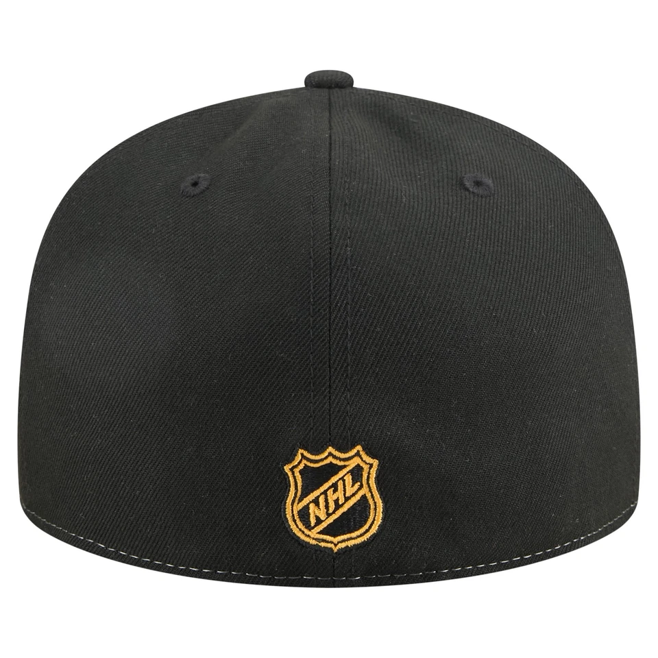 Men's New Era White/Black Boston Bruins Repeat Two-Tone 59FIFTY Fitted Hat - Image 4 of 4