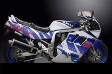 SUZUKI 1100 GSXR -91/92- PAIRE DE SILENCIEUX ECHAPPEMENT OVAL CARBONE 450mm-DELK