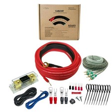 1/0 Gauge Amplifier Wiring Kit, Power Handling Complete Amplifier Wire Kit fo...