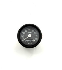 SPEEDOMETER  BSA BANTAM D7 D10  C15 B40  0-80MPH SMITHS TYPE- BLACK FACE & BEZEL
