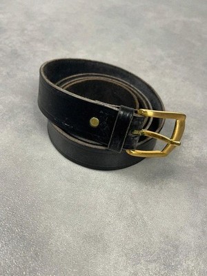 Ledergürtel schwarz Vintage Archiv Made in France 100cm