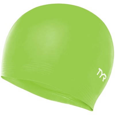Tyr Adult Fluorescent Green Latex Swim Cap Durable Performance For Training