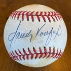 Sandy Koufax Signed Autographed National League Baseball Ball JSA LOA - Damage