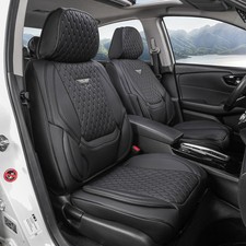 Leather Car Seat Covers Front & Rear Cushion ...