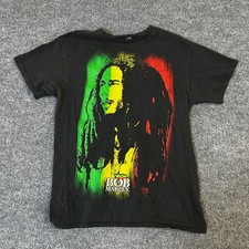 Zion Bob Marley T-Shirt Mens Size M Black Rasta Graphic Print Cotton Reggae Tee