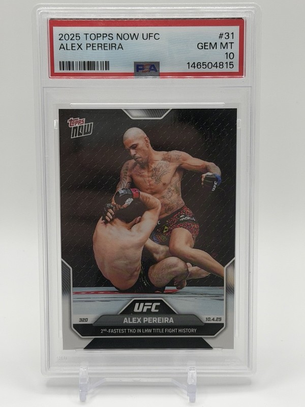 2025 Topps Now UFC PSA 10 GEM MT Alex Pereira #31