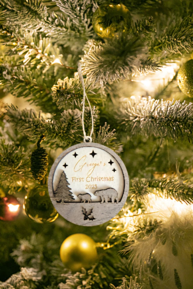 Baby's First Christmas Tree Ornament - Personalised - Image 4 of 4