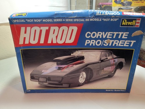 Vintage Revell "Hot Rod" Series Corvette Pro/Street Model Kit Unbuilt Sealed Ins