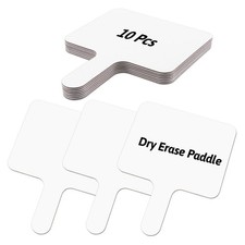 10 Pcs Dry Erase Answer Paddles 10x8 Inch Handheld White Boards Mini Double S...
