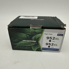 2PK 952XL Black Ink Cartridge High Yield New Sealed  READ Exp 04/2028