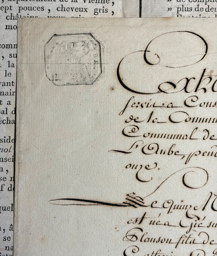 1802 Lot 3 Documents Passeport Déserteur Amnistie Naissance Gyé-sur-Seine Aube - Afbeelding 9 van 18