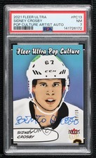 2021-22 Fleer Ultra Artist 9/10 by Benito Gallego Sidney Crosby PSA 7 Auto i1f