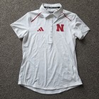 Adidas Nebraska Women's Golf Polo Size Small Cornhuskers White AeroReady Fitted — photo 1
