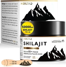 Shilajit Resin 600mg Gold Grade with Fulvic Acid 50g 83 Servings