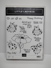 Stampin Up Little Ladybug Cling Stamp Set Sale-A-Bration Retired 152384