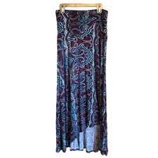 Maeve by Anthropologie Melissa Knit Maxi Skirt XS Blue Purple Red 120