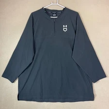 Under Armour Baseball Pullover 3XL Gray 1/4 Zip Long Sleeve Athletic Top