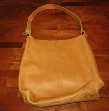 EUC ABLE  Cognac Brown Leather Bag Tote Purse Satchel 13X13X3.5