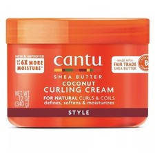Cantu Coconut Curling Cream with Shea Butter for Natural Hair, 12 oz