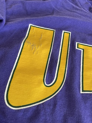 NBA Utah Jazz Vintage Nutmeg Mills Mens T Shirt Size XL 90s Purple Short Sleeve - Picture 4 of 12