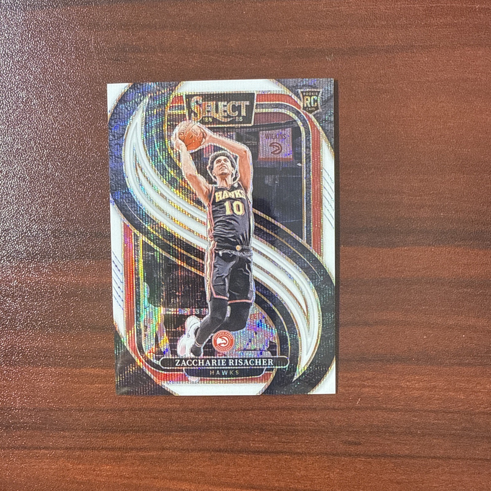 2024-25 Panini Select Zaccharie Risacher #180 RC Rookie Premier White Wave 06/99