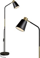 Stehlampe Modern Leselampe Metall Lampenschirm Schwarz Wohnzimmer Beleuchtung