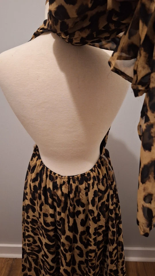 Maxi Vestido Estampado Animal Talla M Foto 4 de 4