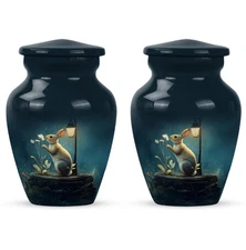 Rabbit Urn 3Inch Set Of 2 Keepsake Burial Urns for Human Ashes Decorative Gift
